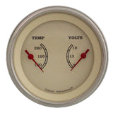 Classic Instruments Vintage 3" Dual - Temperature & Volt Gauge - VT74SLC