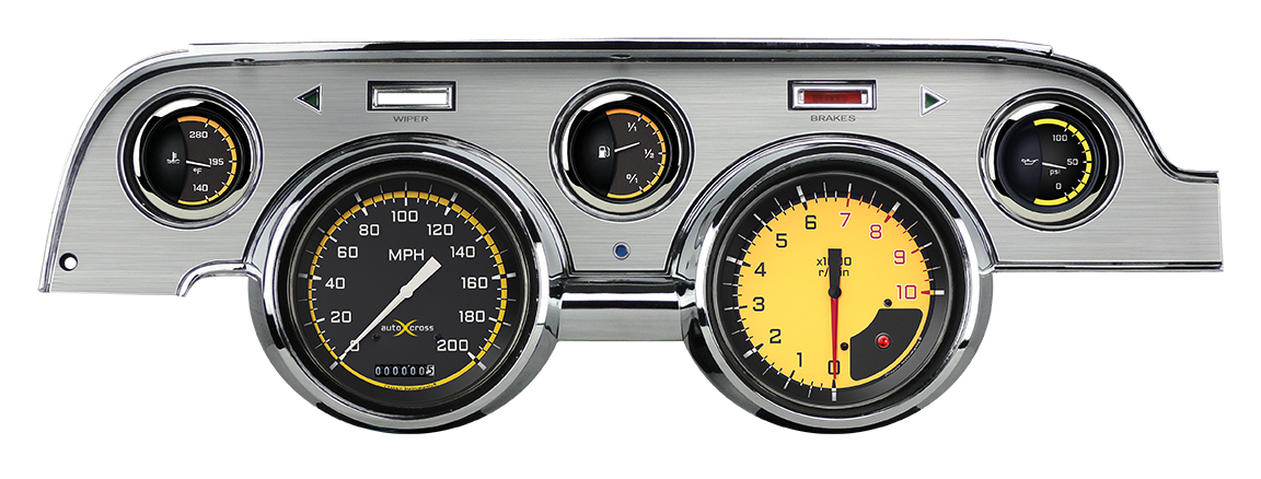 Classic Instruments AutoCross Yellow 1967-68 Mustang - MU67AXYBA