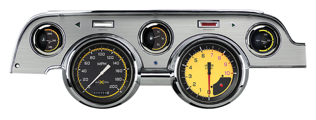 Classic Instruments AutoCross Yellow 1967-68 Mustang - MU67AXYBA