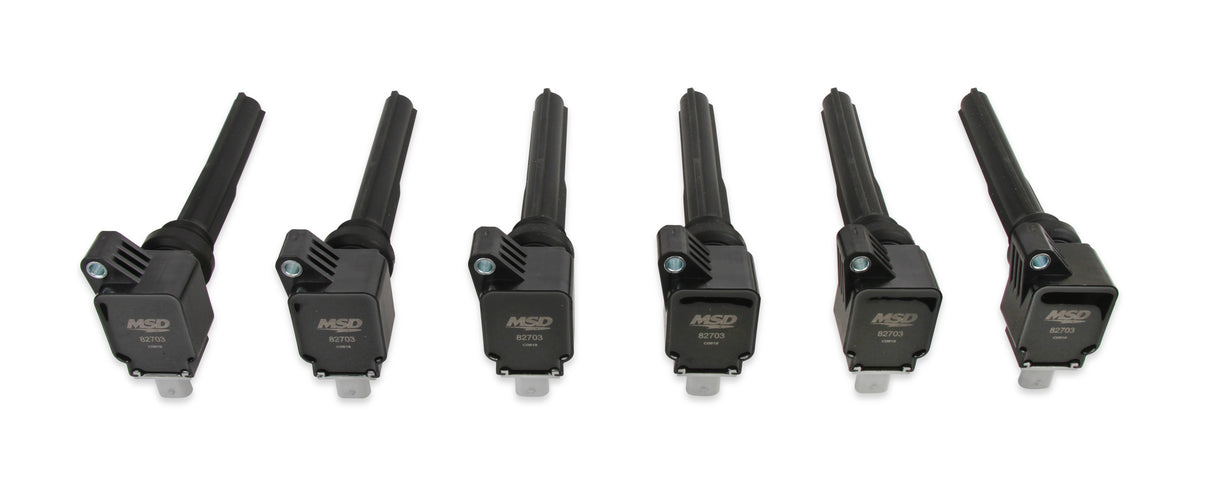 MSD Ignition Coil - Ford EcoBoost - 3.5L V6 - Black - 6-Pack - 827063