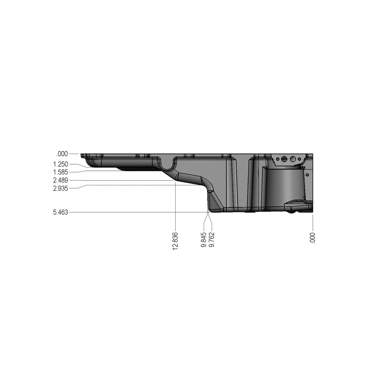 Holley 302-5 GM LS Swap Oil Pan - Most Front Clearance - No Drain-Back Holes