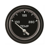 Classic Instruments AutoCross Gray 2-5/8" Short Sweep Water Temp Gauge - AX226GBLF-04
