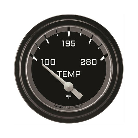 Classic Instruments AutoCross Gray 2 5/8" Short Sweep Water Temperature Gauge - AX226GBLF-08