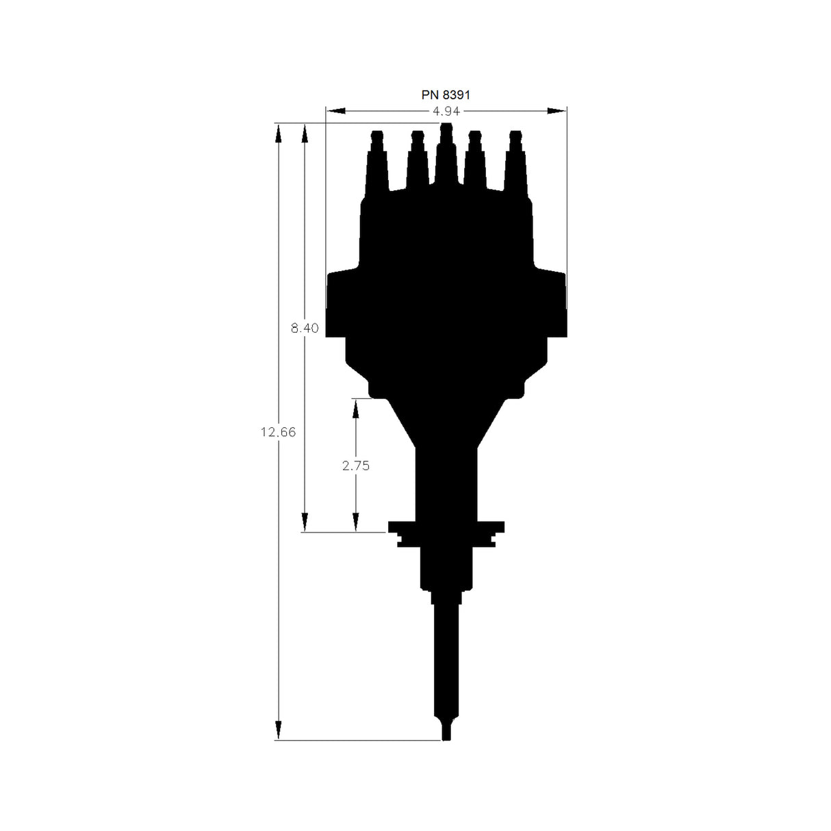 MSD Early Hemi Chrysler 331 Ready-to-Run Distributor - 8391