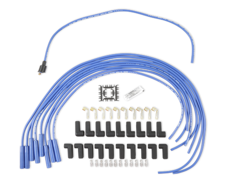 ACCEL Spark Plug Wire Set - 8mm - Universal - Blue Wire with Blue Straight Boots - 5040B