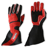 Racequip SFI 3.3/5 Red / Black Outseam Long Gauntlet Nomex Race Gloves - Small - 359102RQP