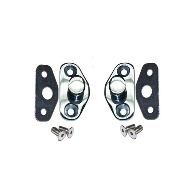 Scott Drake Polished Stainless Steel Door Latch Striker Assemblies - C2OZ-6222008-SS