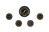 Classic Instruments AutoCross Yellow Five Gauge Set 100 - AX100YBLF