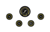 Classic Instruments AutoCross Yellow Five Gauge Set - AX100YBLF