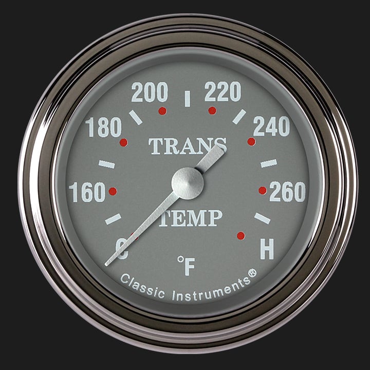 Classic Instruments Silver Gray 2 1/8" Transmission Temperature Gauge - SG127SLF