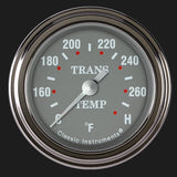 Classic Instruments Silver Gray 2 1/8" Transmission Temperature Gauge - SG127SLF