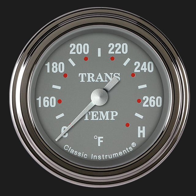 Classic Instruments Silver Gray 2 1/8" Transmission Temperature Gauge - SG127SLF