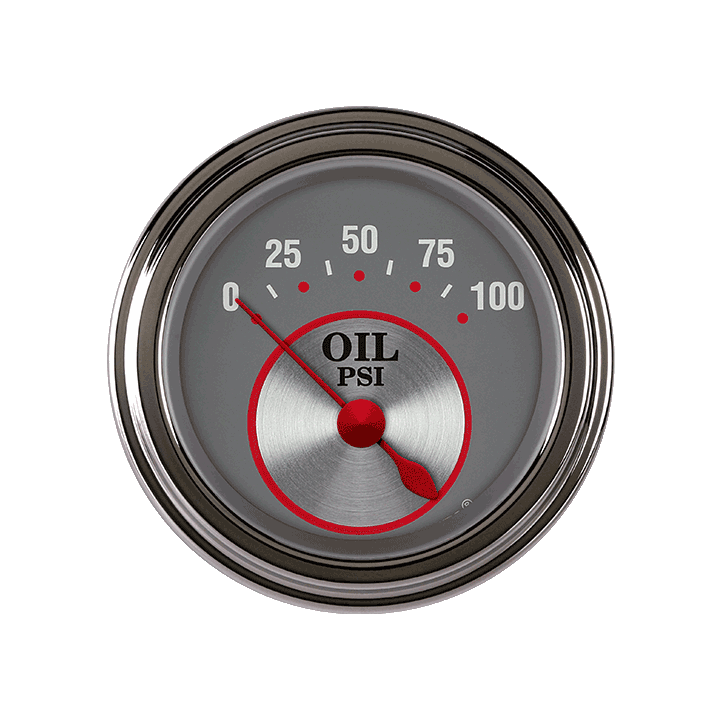 Classic Instruments Silver Series 2 1/8" Oil Pressure - SS81SLF