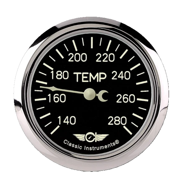Classic Instruments Classic Series 2 5/8" Temperature Gauge, Full-Sweep - CL326SRC-08