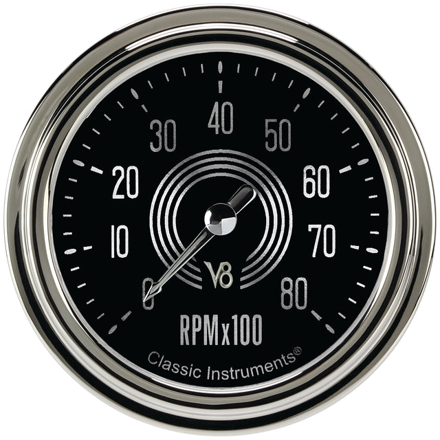 Classic Instruments V8 Speedster 2-5/8" Tachometer Gauge - V8SR383SLC