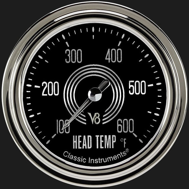 Classic Instruments V8 Speedster 2 5/8" Cylinder Head Temp. Gauge - V8SR397SLC