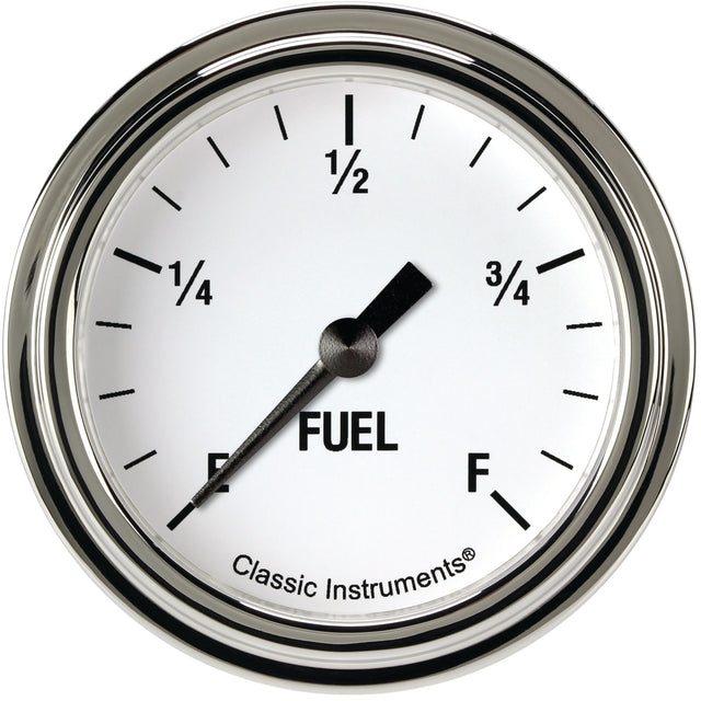 Classic Instruments White Hot 2 5/8" Fuel Gauge - WH309SLF