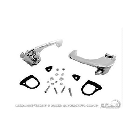 Scott Drake Polished Chrome Exterior Door Handle Kit - C7ZZ-6522404-5A