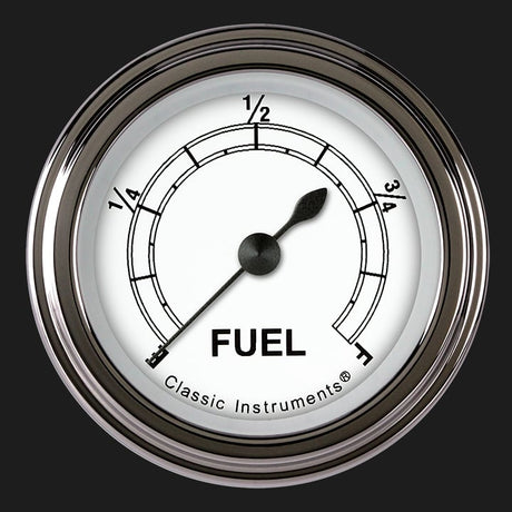 Classic Instruments Classic White 2 1/8" Fuel Gauge - CW109SLF