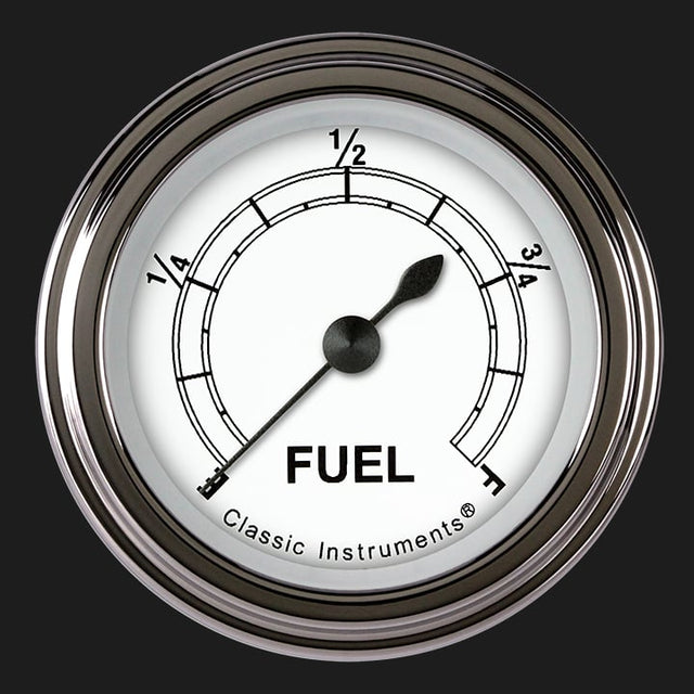 Classic Instruments Classic White 2 1/8" Fuel Gauge - CW109SLF