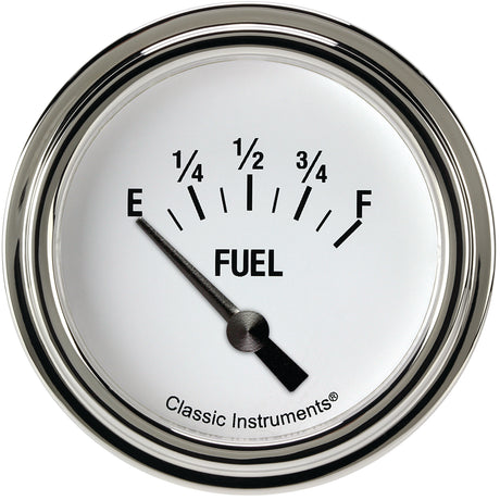 Classic Instruments White Hot 2 5/8" Fuel Gauge - WH211SLF