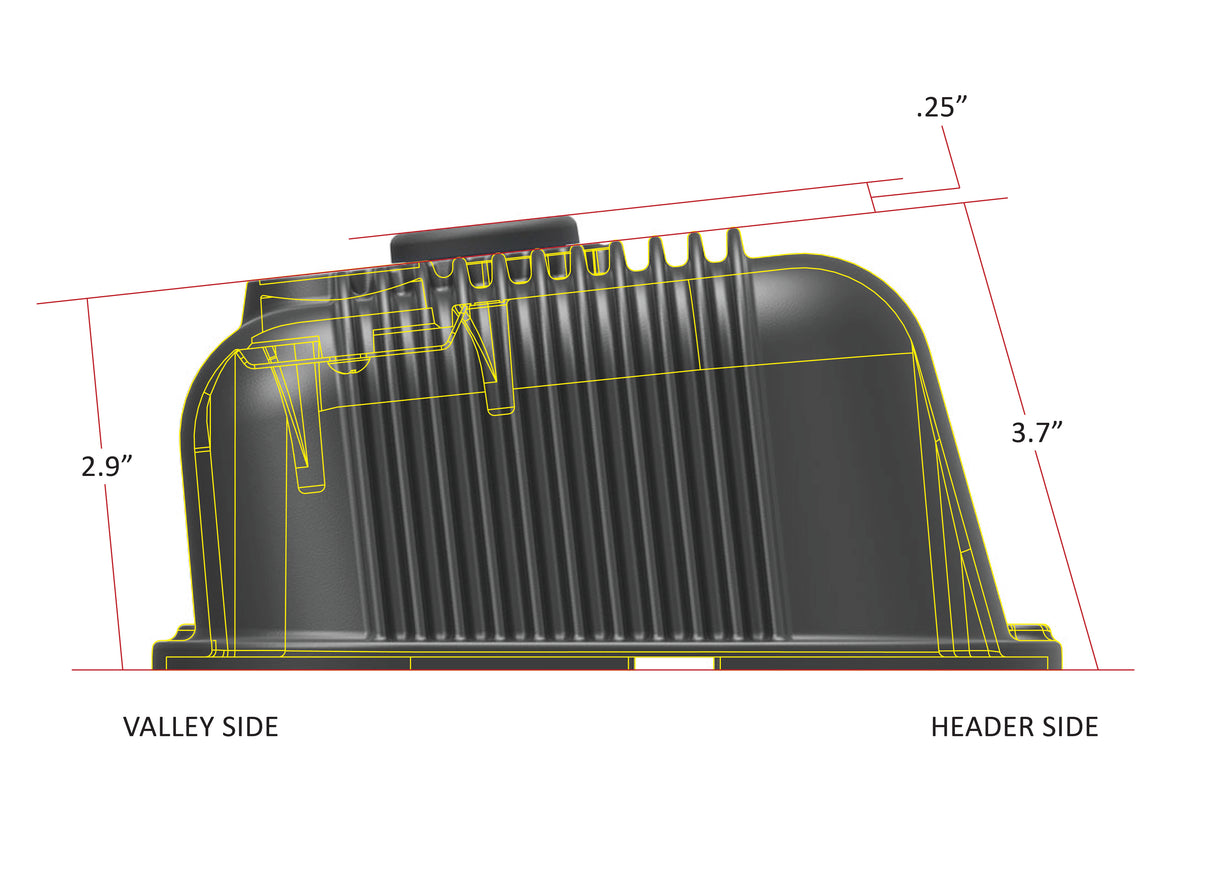 Holley 241-302 Vintage Series Finned Valve Covers - BBC - Satin Black Machined