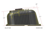 Holley 241-302 Vintage Series Finned Valve Covers - BBC - Satin Black Machined