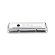 Holley 241-80 Embossed Valve Cover - SBC - Stamped Steel - Chrome