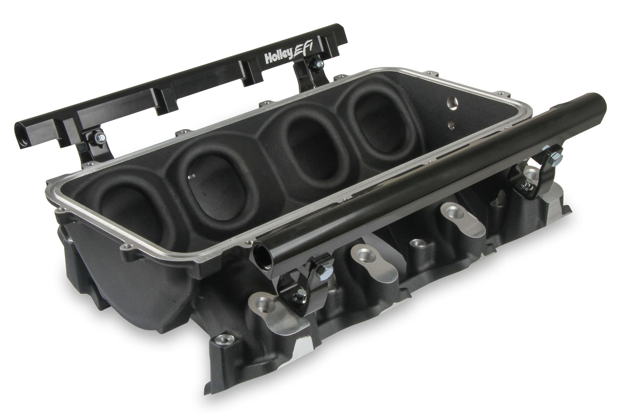 Holley 300-670BK Lo-Ram Manifold Base and Fuel Rails Single Fuel Injector GM LS3/L93