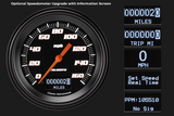 Classic Instruments Velocity Black 4 5/8" Speedometer with Information Screen - VS56DBBLF