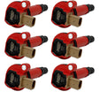 MSD Ignition Coil - Ford EcoBoost - 3.5L V6 - 3-Pin Connector - Red - 6-Pack - 82576