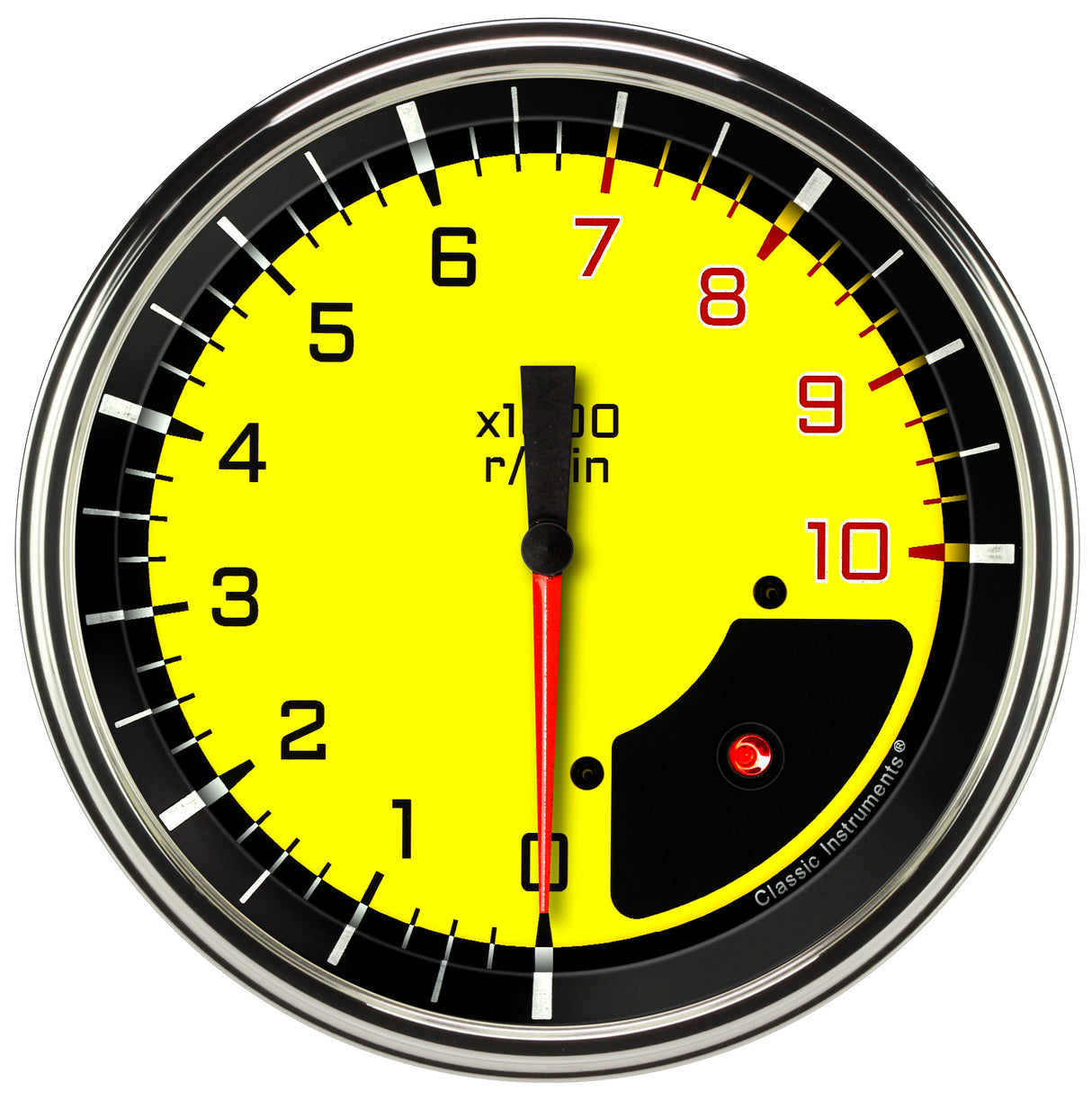 Classic Instruments AUTO CROSS YELLOW 5IN TACH 10K - AX71YSLF