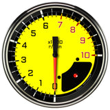Classic Instruments Autocross Yellow 5" Tachometer Gauge (10K) - AX71YSLF