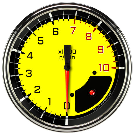 Classic Instruments AUTO CROSS YELLOW 5IN TACH 10K - AX71YSLF