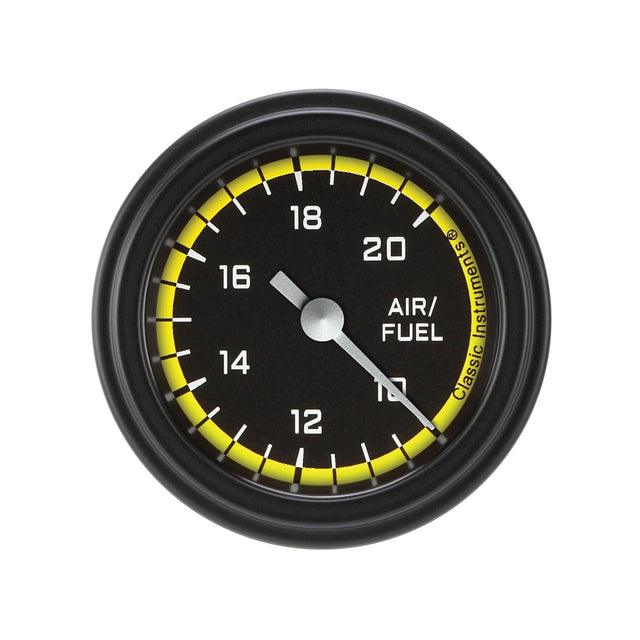 Classic Instruments Autocross Yellow 2 1/8" Air Fuel Ratio Gauge - AX194YBLF