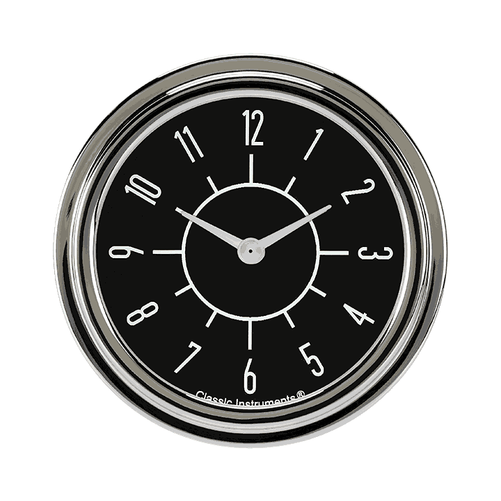Classic Instruments 6-Pack Matching Black 2 5/8" Clock - SX92BSLF