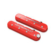 Holley 241-404 Tall LS Valve Cover with Bowtie/Chevrolet Logo - Gloss Red Machined Finish