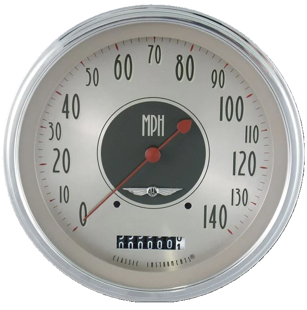 Classic Instruments All American Nickel 4 5/8" Speedometer - AN56SLC