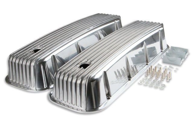 Mr Gasket Cast Aluminum Tall Valve Covers - Polished - 6859G