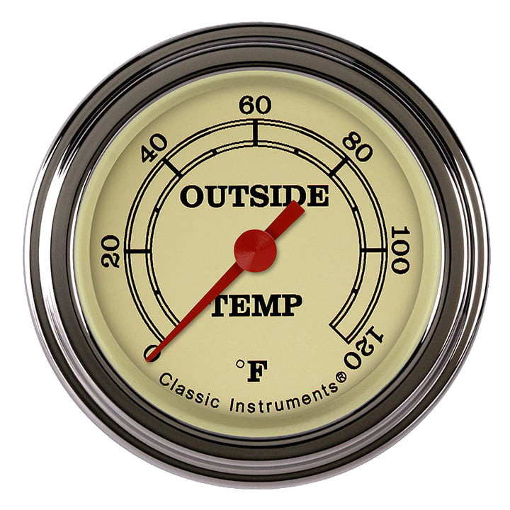 Classic Instruments Vintage 2-1/8" Outside Air Tempature Gauge - VT199SLF