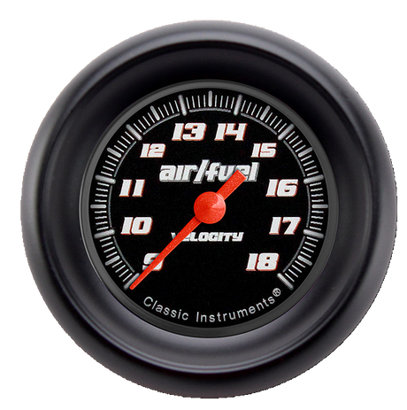 Classic Instruments Velocity Black 2 1/8" Air Fuel Ratio Gauge - VS194BBLF
