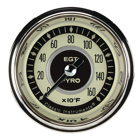 Classic Instruments Nostalgia 2-1/8" Pyrometer Full Sweep - NT198SLF