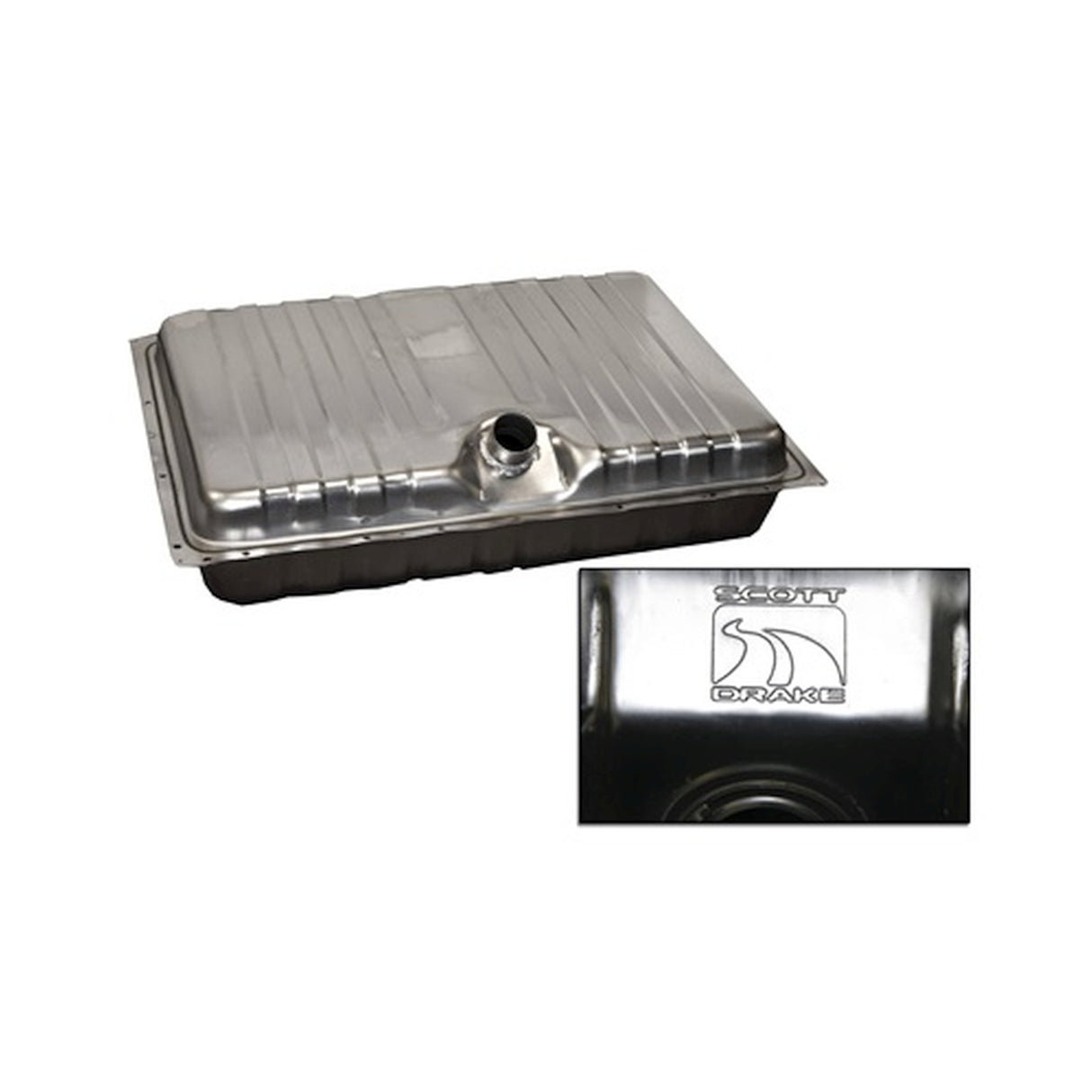 Scott Drake 1970 Mustang Stainless Steel Fuel Tank with Drain Plug - D0ZZ-9002-SS