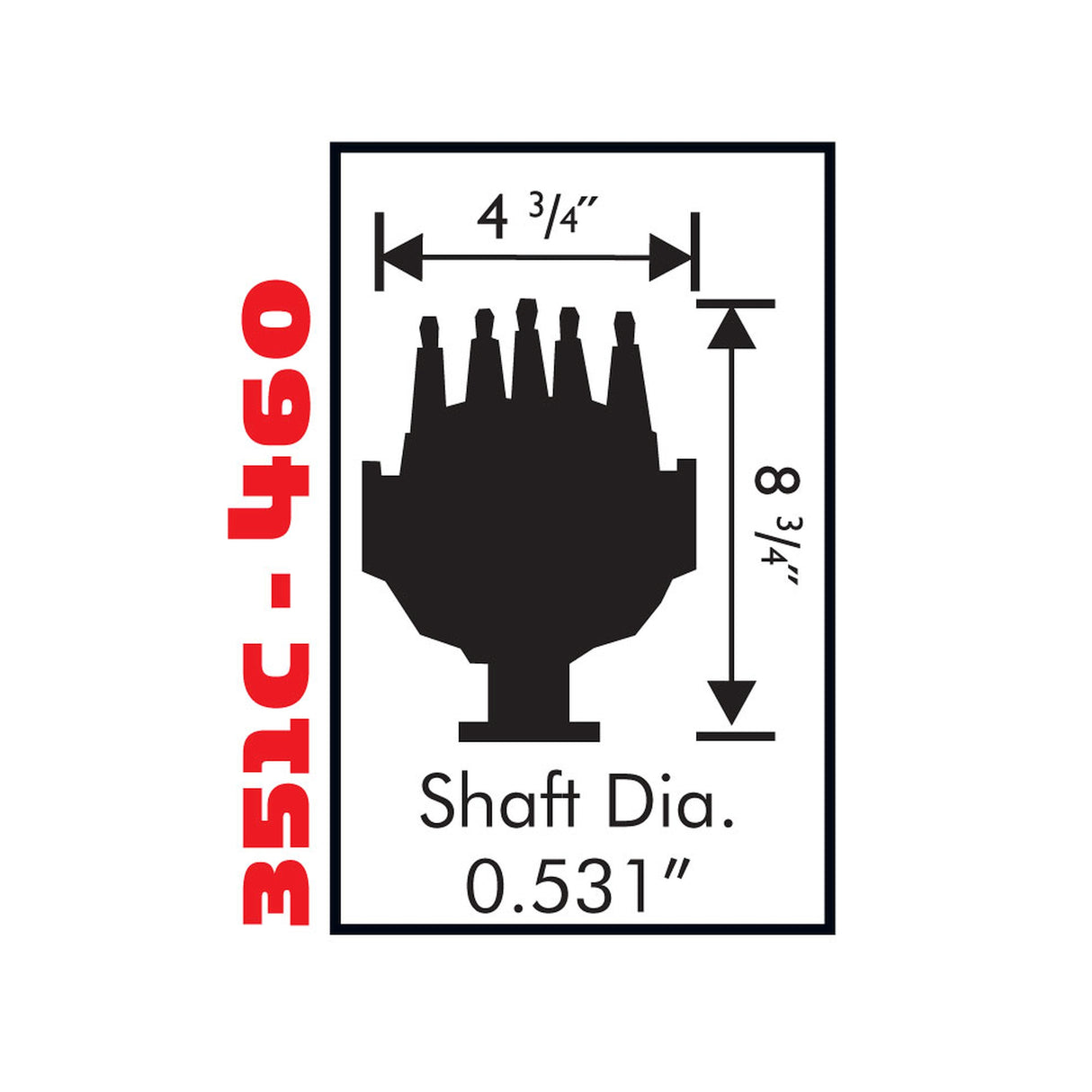 MSD Ford 351C-460 Street Pro-Billet Distributor - 8477
