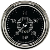 Classic Instruments V8 Speedster 2-5/8" Full Sweep Water Temperature Gauge - V8SR326SLC-12