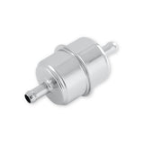 Mr Gasket Chrome Fuel Filter - Fits 3/8 Inch Hose - 9746