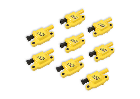 ACCEL Ignition Coils - SuperCoil GM LS2/LS3/LS7 engines, yellow, 8-pack - 140043-8