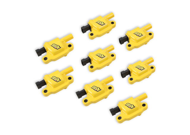 ACCEL Ignition Coils - SuperCoil GM LS2/LS3/LS7 engines, yellow, 8-pack - 140043-8