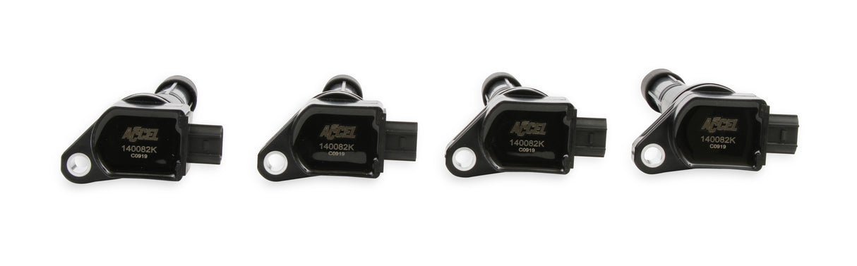 ACCEL Ignition Coil - 2008-2015 Honda and Acura 2.4L, 4-cylinder, Black, 4-Pack - 140082K-4