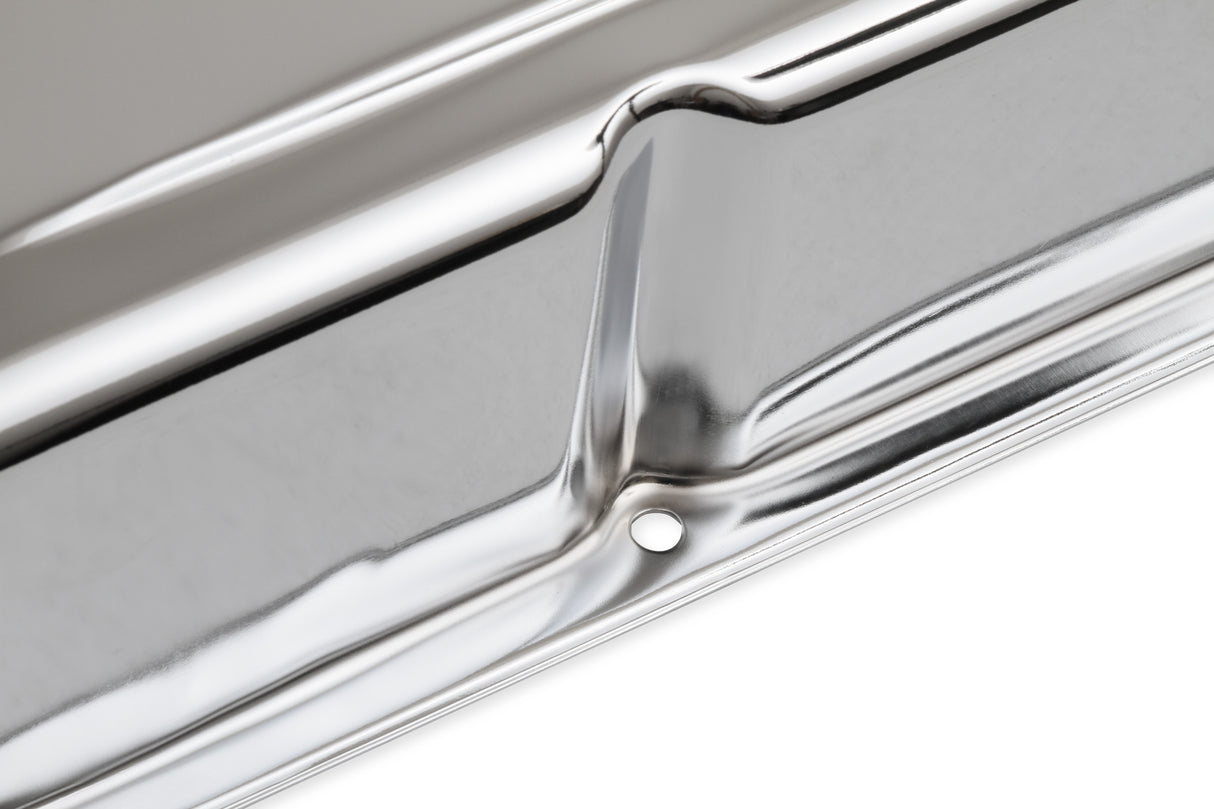 Mr Gasket Chrome Tall-Style Valve Covers without Baffle - 9801